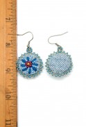 Denim Daisy Earrings
